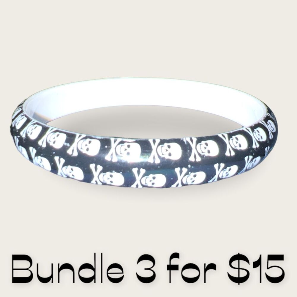 Bundle Sale 3 for $15 | Plastic Skeleton Bangle Bracelet